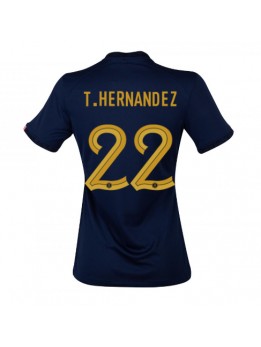 Billige Frankrike Theo Hernandez #22 Hjemmedrakt Dame VM 2022 Kortermet